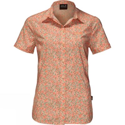 Camisa Jack Wolfskin Sonora Millefleur Mujer - Naranjas - Chile HBQ312758